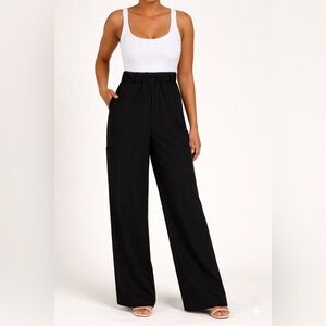 Derek Heart Black Wide-Leg Pants